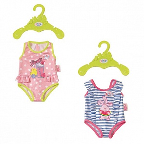 Купальники для кукол Baby born, 2 вида, с вешалкой (Zapf Creation, 824-580)